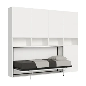 Horizontaal Kando eenpersoons opklapbed samenstelling C eiken wit Horizontaal Kando eenpersoons opklapbed samenstelling C eiken wit
