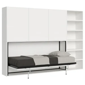 Horizontaal Kando eenpersoons opklapbed samenstelling G eiken wit Horizontaal Kando eenpersoons opklapbed samenstelling G eiken wit