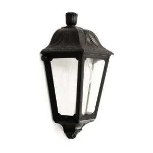 INDURA MEDIUM 6 wandlamp klassieke stijl – H 35 cm x breedte 22 – E27 42W – hars – IP55 – zwart INDURA MEDIUM 6 wandlamp klassieke stijl – H 35 cm x breedte 22 – E27 42W – hars – IP55 – zwart