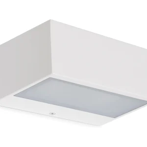 IONA Wandleuchte im modernen Stil – L. 18 cm – R7s 74,9 mm – 60 W – Aluminium und Weiß – IP44 – nach oben und unten