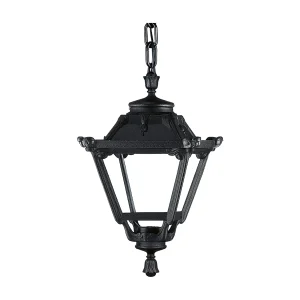 INDURA MINI 4 klassieke stijl plafondlamp – H 74 cm – E27 42W – hars – IP55 – zwart INDURA MINI 4 klassieke stijl plafondlamp – H 74 cm – E27 42W – hars – IP55 – zwart