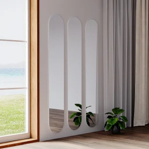 Set van 3 ovale wandspiegels – L30 x H175 cm – KANXI Set van 3 ovale wandspiegels – L30 x H175 cm – KANXI