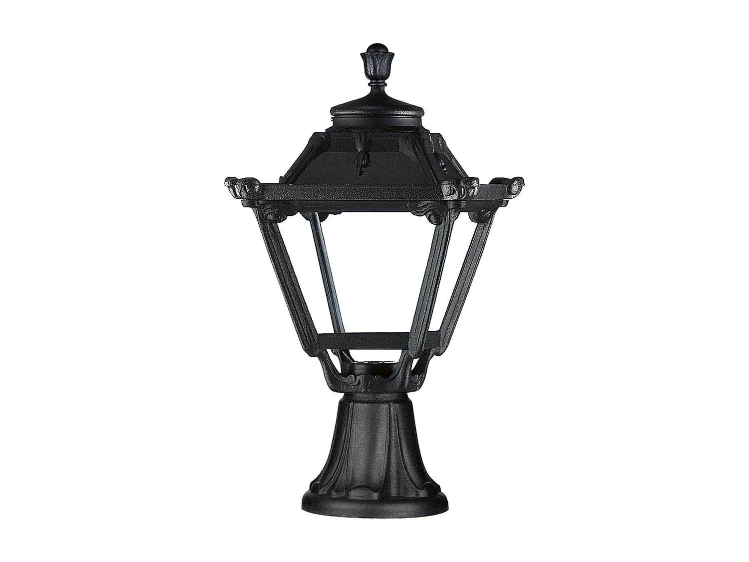INDURA MINI 4 Außenleuchte im klassischen Stil – Höhe 48 cm – E27 42 W – Harz – IP55 – Schwarz