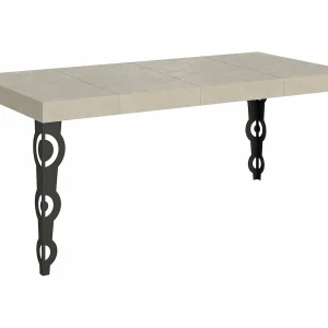 Karamay Premium Kasjmier Uitschuifbare Tafel 90/246×90 cm met Antraciet Poten Karamay Premium Kasjmier Uitschuifbare Tafel 90/246×90 cm met Antraciet Poten