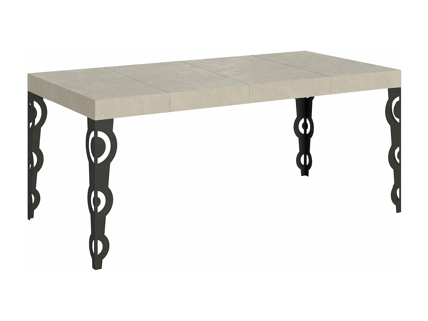 Karamay Premium Kasjmier Uitschuifbare Tafel 90/246x90 cm met Antraciet Poten