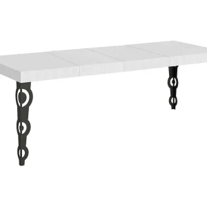 Karamay Premium uitschuifbare tafel 160/420×90 cm wit essen antraciet poten Karamay Premium uitschuifbare tafel 160/420×90 cm wit essen antraciet poten