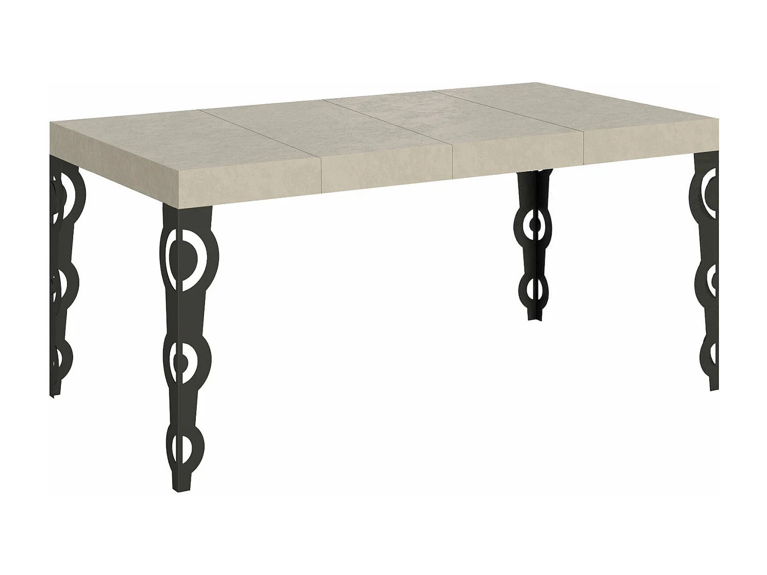 Karamay Premium Kasjmier Uitschuifbare Tafel 140/244x90 cm met Antraciet Poten