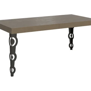 Karamay Premium 200/304×90 cm uitschuifbare tafel in duifgrijs met antraciet poten Karamay Premium 200/304×90 cm uitschuifbare tafel in duifgrijs met antraciet poten