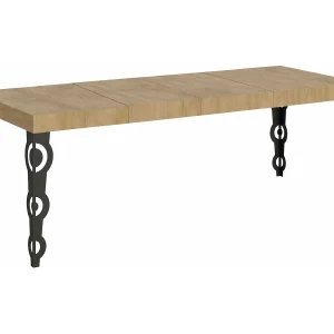 Karamay Premium uitschuifbare tafel 200/304×90 cm natuurlijk eiken met antraciet poten Karamay Premium uitschuifbare tafel 200/304×90 cm natuurlijk eiken met antraciet poten