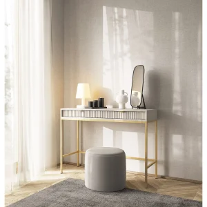 Kaptafel met 2 laden – 104 cm – greige – VELLORE