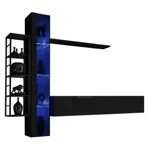 Industriële stijl woonkamer meubelset SWITCH M7. Kleur zwart. Industriële stijl woonkamer meubelset SWITCH M7. Kleur zwart.