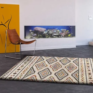 Hoogpolig tapijt – etnisch – veelkleurig – 80×150 cm – KASBAH Hoogpolig tapijt – etnisch – veelkleurig – 80×150 cm – KASBAH