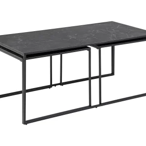 Infana salontafel Set met 3 stuks. zwart marmerprint, zwart. Infana salontafel Set met 3 stuks. zwart marmerprint, zwart.