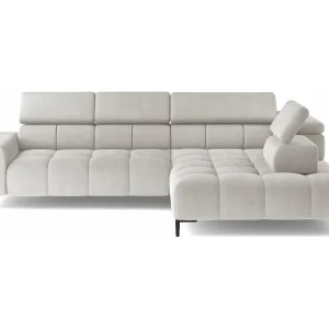 Hoeksalon PLAZA-L Stof SOLAR Hoekbank Inclusief Comfortabele Zachte Rugleuning Longchair Links Industrieel Stijl L-Vorm Links 300x99x216cm ESDOORN