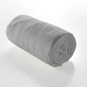 Hoeslaken Dubbele Gaze van Katoen Angelia 140×190 Grijs – Zachtheid en Optimaal Comfort