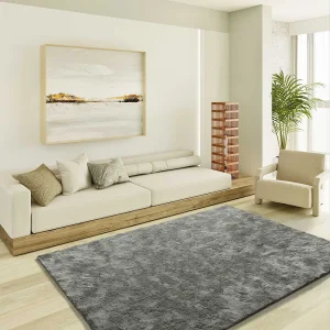 Hoogpolig tapijt – shaggy glad – antraciet – 80×150 cm – ROMA Hoogpolig tapijt – shaggy glad – antraciet – 80×150 cm – ROMA