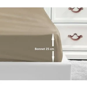 Hoeslaken 100% katoen 180x200x25 cm – Beige Hoeslaken 100% katoen 180x200x25 cm – Beige