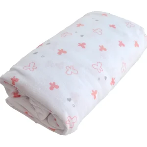 Hoeslaken met konijnenprint – Roze – 60 x 120 cm