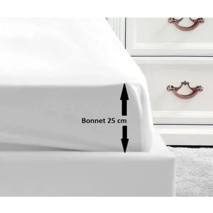 Hoeslaken 100% katoen 140x190x25 cm wit – OEKO-TEX gecertificeerd