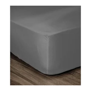 Hoeslaken 100% Katoen 160x200cm – Donkergrijs Hoek 35cm