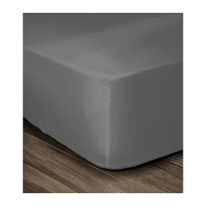 Hoeslaken 100% Katoen 140x190cm Donkergrijs – Hoek 35cm
