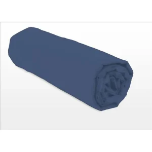 Hoeslaken 180 x 200 + 30 cm Blauw 100% Katoen Hoeslaken 180 x 200 + 30 cm Blauw 100% Katoen