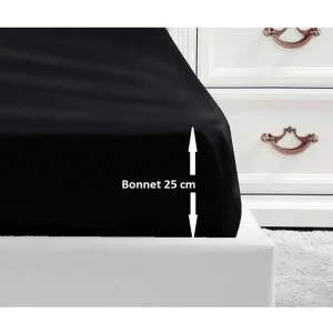 Hoeslaken 100% Katoen Zwart 140×190 cm – Hoek 25 cm Hoeslaken 100% Katoen Zwart 140×190 cm – Hoek 25 cm