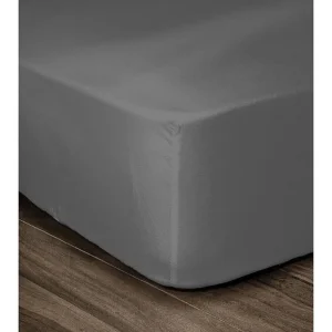 Hoeslaken 100% Katoen 140x190x30 cm Donkergrijs – OEKO-TEX Gecertificeerd
