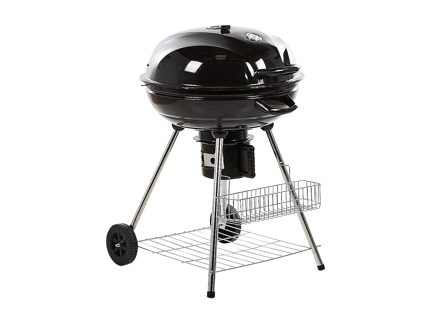 Houtskoolgrill BBQ staal zwart MARAPI
