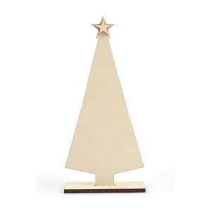 Houten kerstboom om te versieren – 9 x 19,5 cm