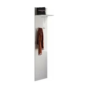 Kapstok met een plank, collectie KEY in glanzend witte lak Kapstok met een plank, collectie KEY in glanzend witte lak