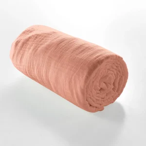 Hoeslaken Dubbele Gaze van Katoen Angelia 140×190 Roze – Zachtheid en Comfort voor Heerlijke Nachten