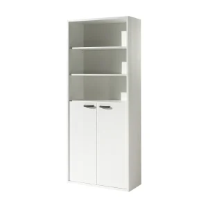 Bureaubibliotheek – 2 deuren en planken – Collectie SOON – Mat Wit