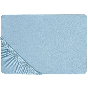 Katoenen Hoeslaken 140 x 200 cm Blauw HOFUF Katoenen Hoeslaken 140 x 200 cm Blauw HOFUF