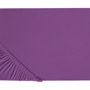 Hoeslaken katoen paars 140 x 200 cm JANBU