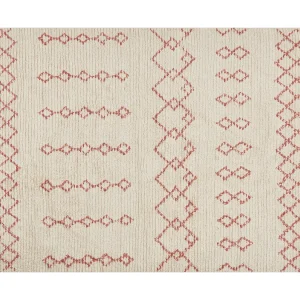 Katoenen Vloerkleed beige en roze 160 x 230 cm BUXAR Katoenen Vloerkleed beige en roze 160 x 230 cm BUXAR