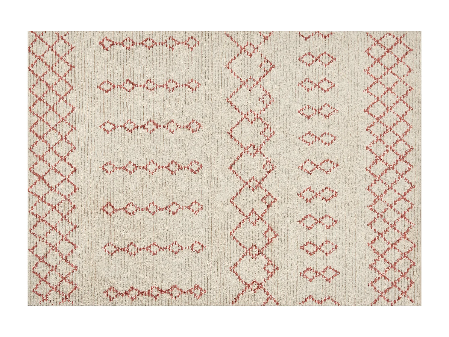 Katoenen Vloerkleed beige en roze 160 x 230 cm BUXAR