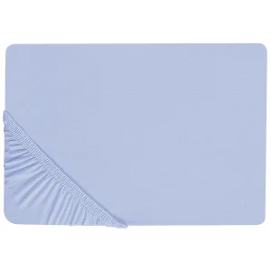Hoeslaken katoen blauw 160 x 200 cm JANBU