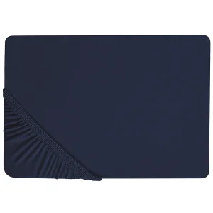 Katoenen Hoeslaken 180 x 200 cm Marineblauw HOFUF Katoenen Hoeslaken 180 x 200 cm Marineblauw HOFUF