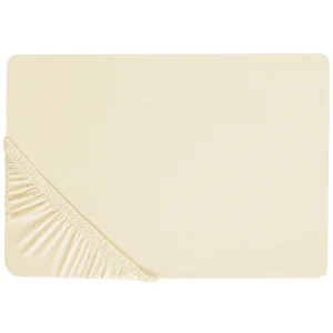 Hoeslaken katoen beige 180 x 200 cm JANBU Hoeslaken katoen beige 180 x 200 cm JANBU