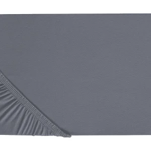 Hoeslaken katoen donkergrijs 90 x 200 cm JANBU