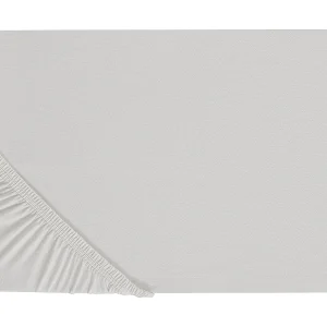 Hoeslaken katoen lichtgrijs 140 x 200 cm JANBU