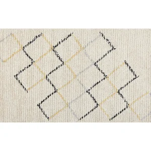 Katoenen Vloerkleed beige 80 x 150 cm TEZPUR Katoenen Vloerkleed beige 80 x 150 cm TEZPUR