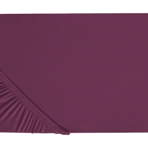 Hoeslaken katoen bordeaux 160 x 200 cm JANBU
