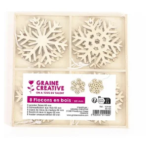 Houten kerstversiering – Sneeuwvlokken