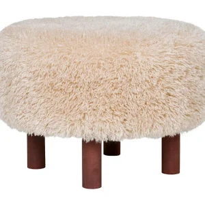 Inverness poef Ø50cm bruin.