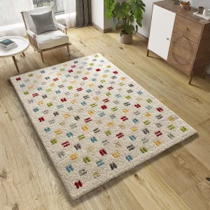 Hoogpolig tapijt – shaggy geometrisch – veelkleurig – 160×230 cm – BREMEN Hoogpolig tapijt – shaggy geometrisch – veelkleurig – 160×230 cm – BREMEN