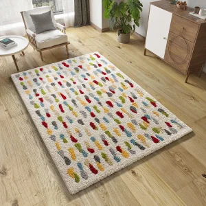 Hoogpolig tapijt – shaggy geometrisch – veelkleurig – 160×230 cm – BREMEN Hoogpolig tapijt – shaggy geometrisch – veelkleurig – 160×230 cm – BREMEN