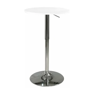 Hoge Bartafel Ø60 cm – Sta-tafel verstelbare hoogte en Draaibaar SETI (Wit) Hoge Bartafel Ø60 cm – Sta-tafel verstelbare hoogte en Draaibaar SETI (Wit)