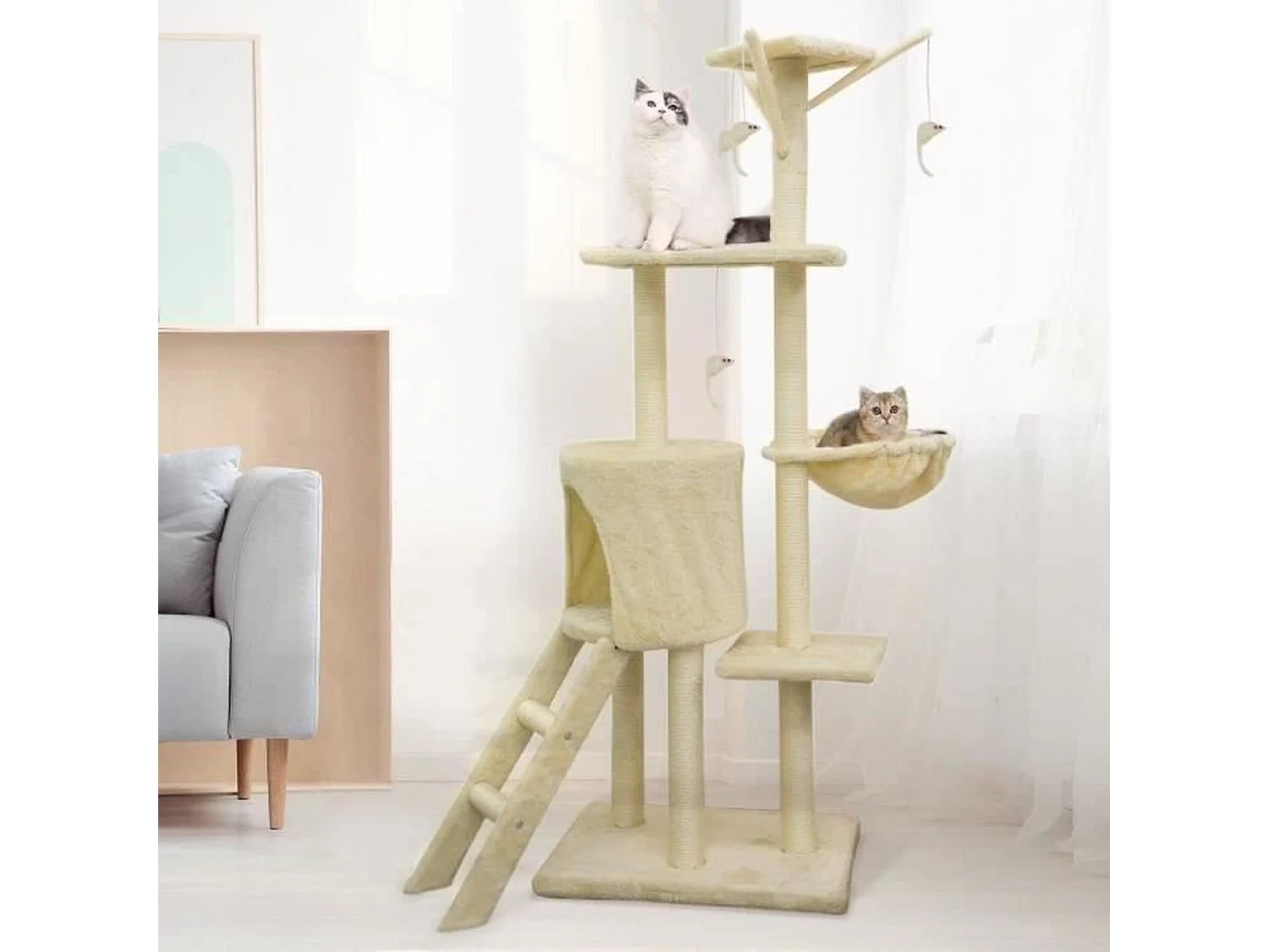 Kattenboom 79 x 34 x 138 cm - Beige